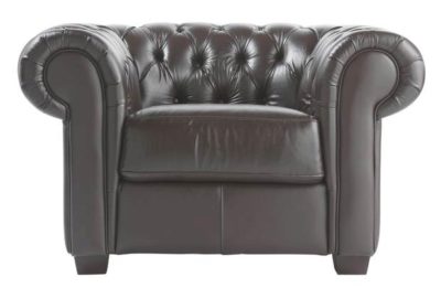 Collection Chesterfield Leather Chair - Antique Brown